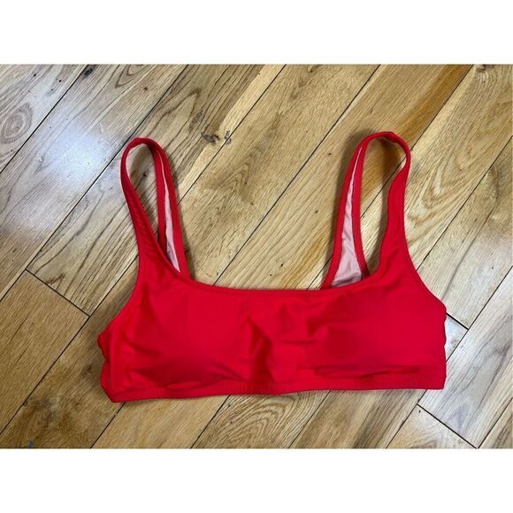Jcrew Womens Red Swim Top Size Large - Picture 1 of 3